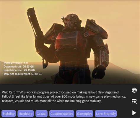fallout new vegas wildcard|Wild Card Wabbajack Modlist FNV and TTW at .